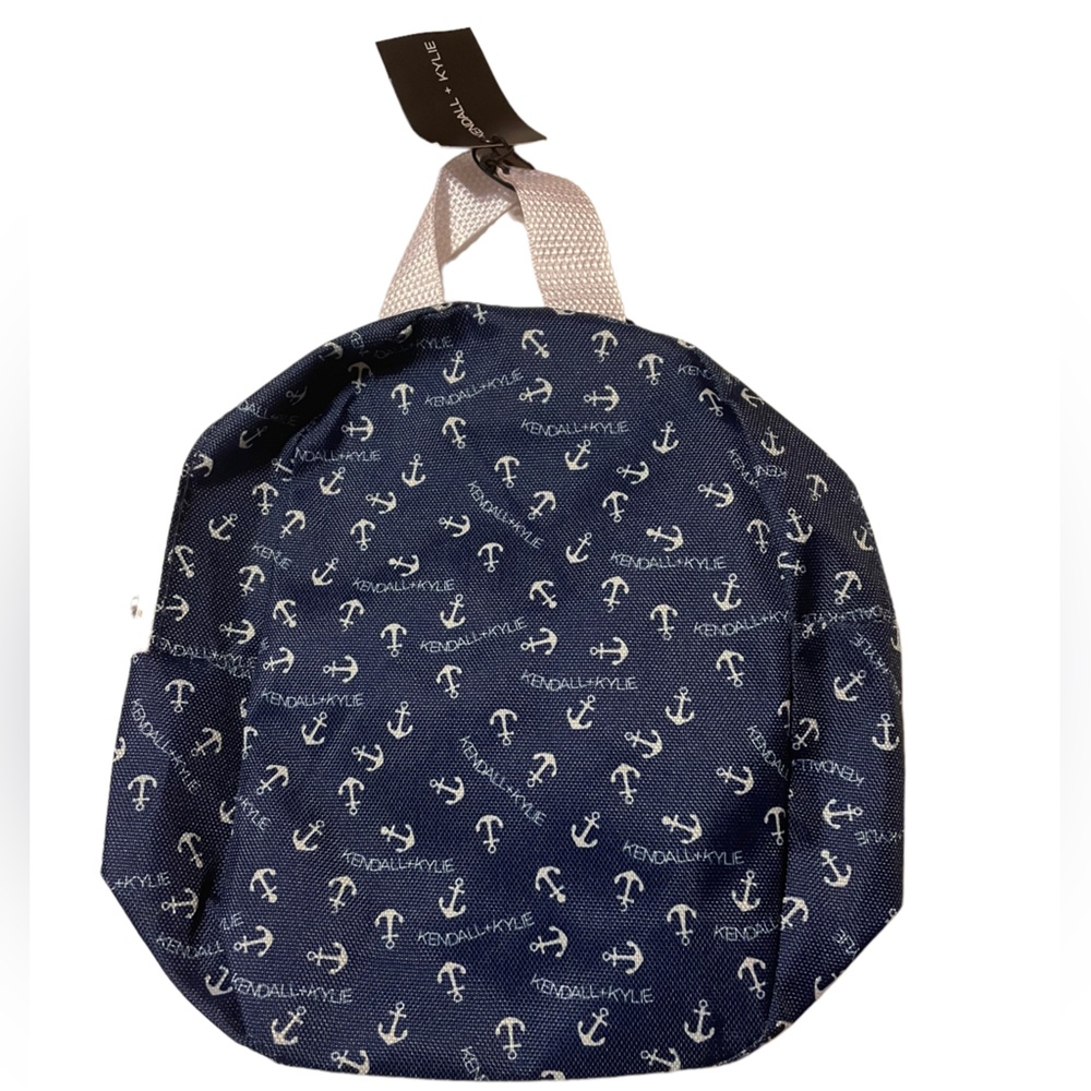 NWT Kendall + Kylie Anchor Nautical Allover Print Mini Tiny Makeup Sack Backpack
